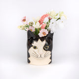 Quail Ceramics Übertopf „Flower Pot Mini Barney (Cat)“ | Katze als Übertopf | Quail Ceramics