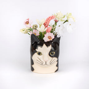 Quail Ceramics Übertopf „Flower Pot Mini Barney (Cat)“ | Katze als Übertopf | Quail Ceramics