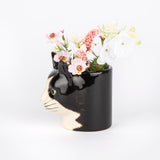 Quail Ceramics Übertopf „Flower Pot Mini Barney (Cat)“ | Katze als Übertopf | Quail Ceramics