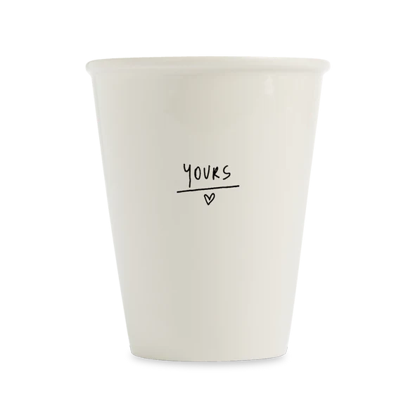 helen b Becher Helen B “Yours” | Weiß Keramik | Perfekt für Paare
