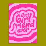 Deli Cards Postkarte "Best girlfriend ever" | Coole Klappkarte für Verliebte