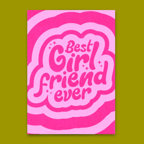 Deli Cards Postkarte "Best girlfriend ever" | Coole Klappkarte für Verliebte