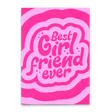 Deli Cards Postkarte "Best girlfriend ever" | Coole Klappkarte für Verliebte