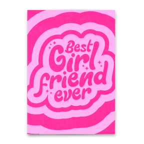 Deli Cards Postkarte "Best girlfriend ever" | Coole Klappkarte für Verliebte