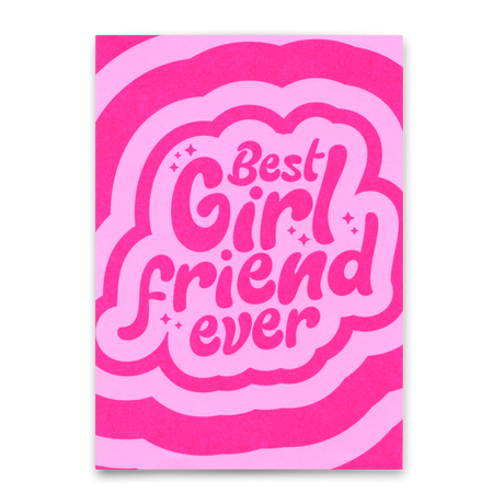 Deli Cards Postkarte "Best girlfriend ever" | Coole Klappkarte für Verliebte