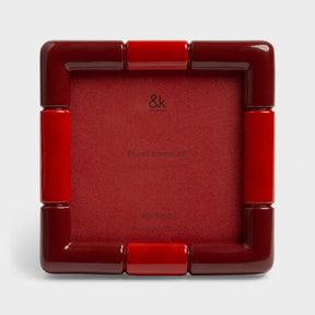 &Klevering Bilderrahmen „Rift Burgundy Square“ | Knallig und modern | &Klevering