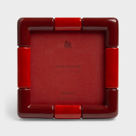 &Klevering Bilderrahmen „Rift Burgundy Square“ | Knallig und modern | &Klevering