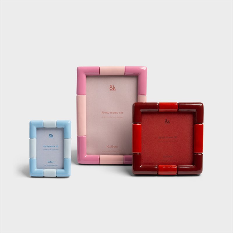 &Klevering Bilderrahmen „Rift Candy Pink“ | Knallig und modern | &Klevering