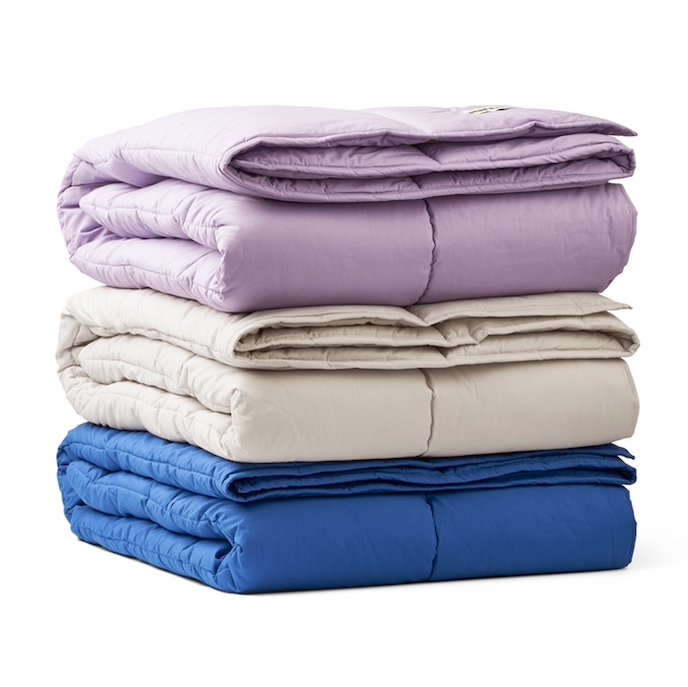 BONGUSTA Decke „Puffy Blanket Dazzling Blue“ | Weiche Steppdecke | Bongusta