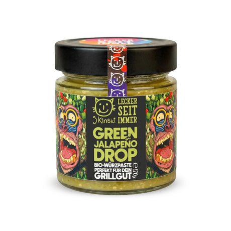 J. Kinski Bio Green Jalapeno Drop 170g | Würzig eingelegte Jalapeños | J. Kinski