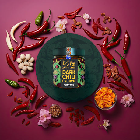 J. Kinski Bio Dark Chili Crunch (160 g) | Knusprig & würzig | J. Kinski