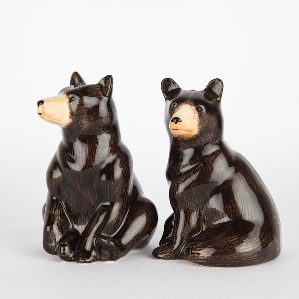 Quail Ceramics Salz- & Pfefferstreuer Quail “Black Bear” | Keramikset mit Bärenfigur