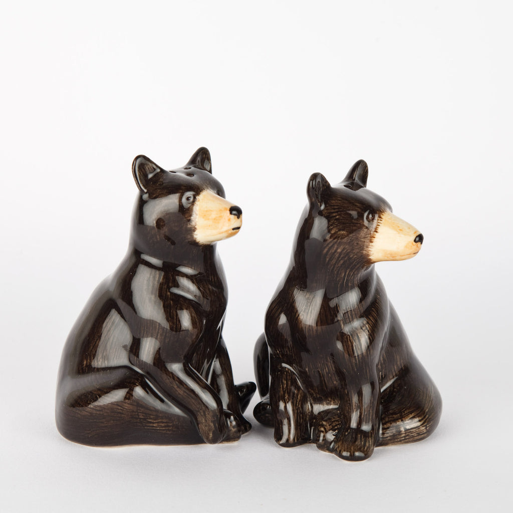 Quail Ceramics Salz- & Pfefferstreuer Quail “Black Bear” | Keramikset mit Bärenfigur