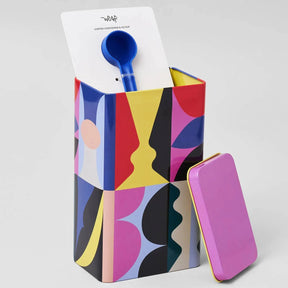 WRAP Blechdose mit Löffel „Aroma“ | Grafisches Muster | WRAP