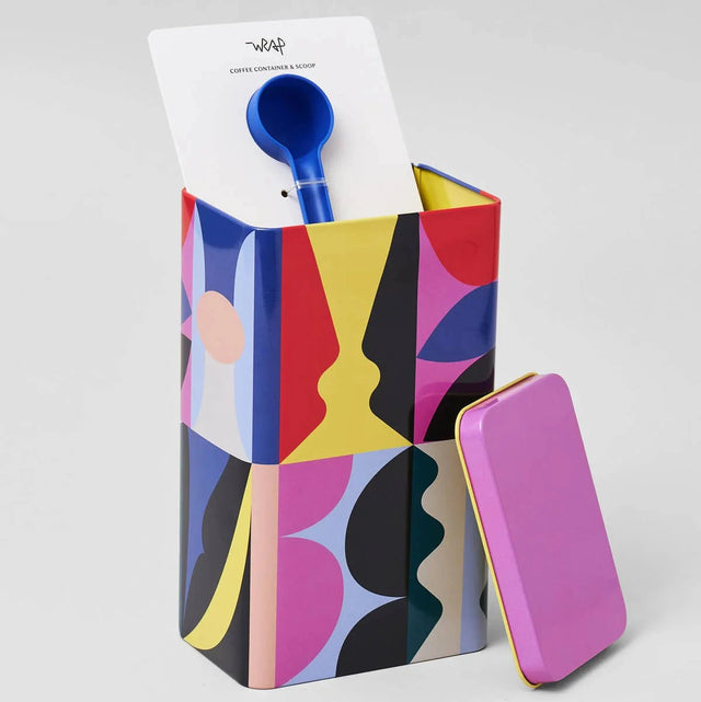 WRAP Blechdose mit Löffel „Aroma“ | Grafisches Muster | WRAP