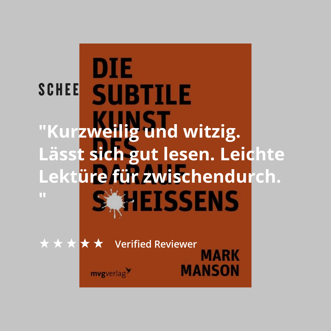 mvg Verlag Buch "Die subtile Kunst des darauf Scheissens"