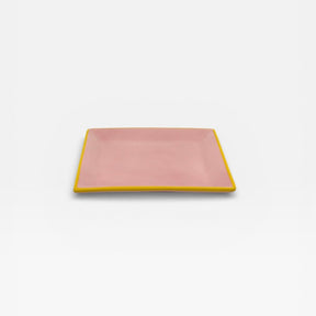 Table Machine Dessert-Teller-Set “Tile” 4 Stk. Pink & Yellow | 4er-Set | Table Machine