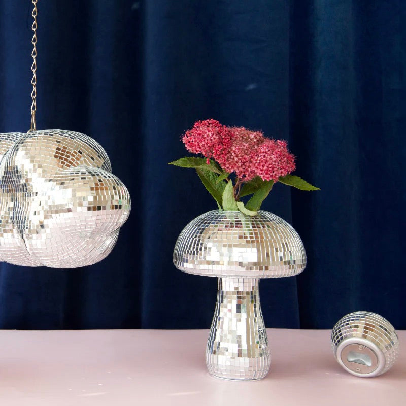 L´expressionist Vase “Disco Champignon” 20 cm | Glänzende Pilz Vase | L’expressionist