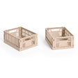 HAY Faltbox „Colour Crate Mini Powder“ | 2er-Set in Zartrosa | HAY
