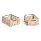 HAY Faltbox „Colour Crate Mini Powder“ | 2er-Set in Zartrosa | HAY