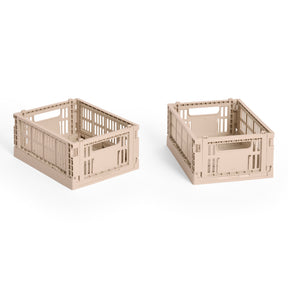 HAY Faltbox „Colour Crate Mini Powder“ | 2er-Set in Zartrosa | HAY