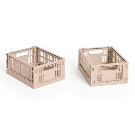 HAY Faltbox „Colour Crate Mini Powder“ | 2er-Set in Zartrosa | HAY