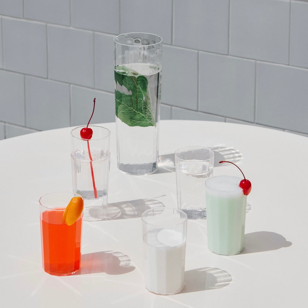 HAY Glas „Angle Glass Large 13 cm“ | 4er Set | Modern & klar | HAY