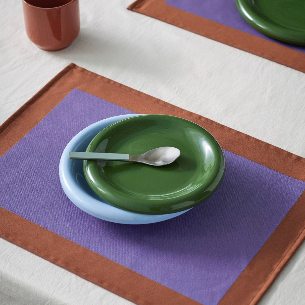 HAY Teller „Barro Plate Green 18 cm“ | 2er-Set für kleine Gänge | HAY