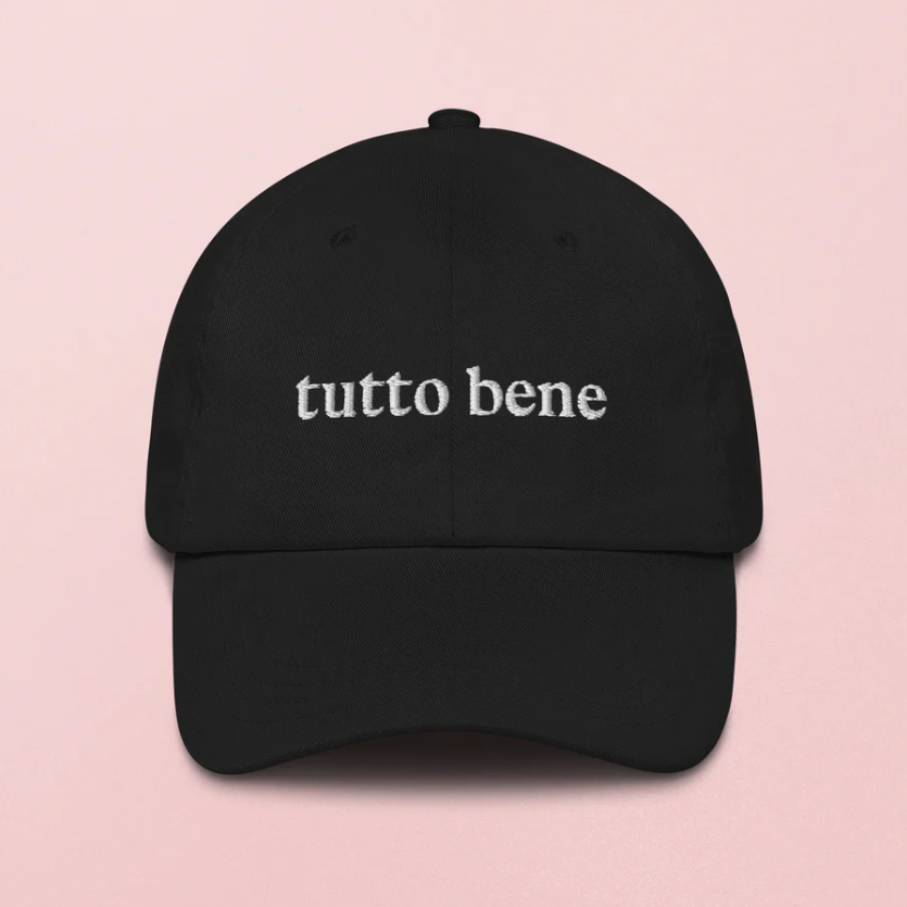 studio ciao Cap "Tutto bene" studio ciao | schwarz | 100% Baumwolle