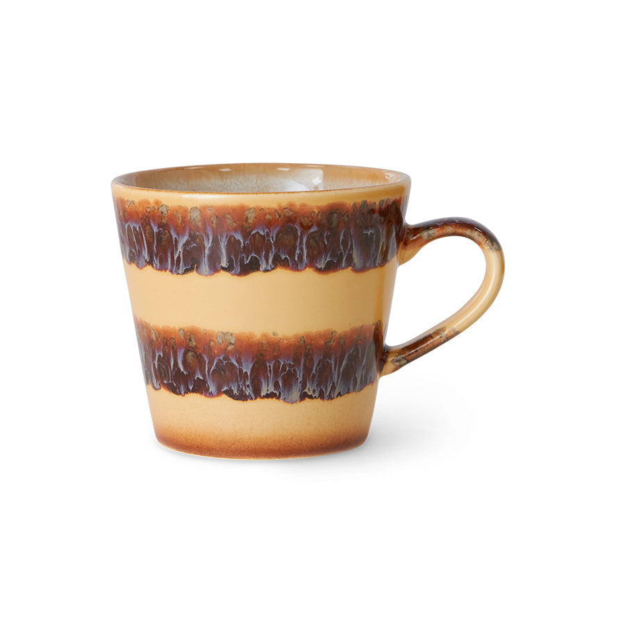 HKLiving Cappuccino Tasse HKliving "70s Cliffs" | Blau/Beige, Keramik, Retro, Handgefertigt