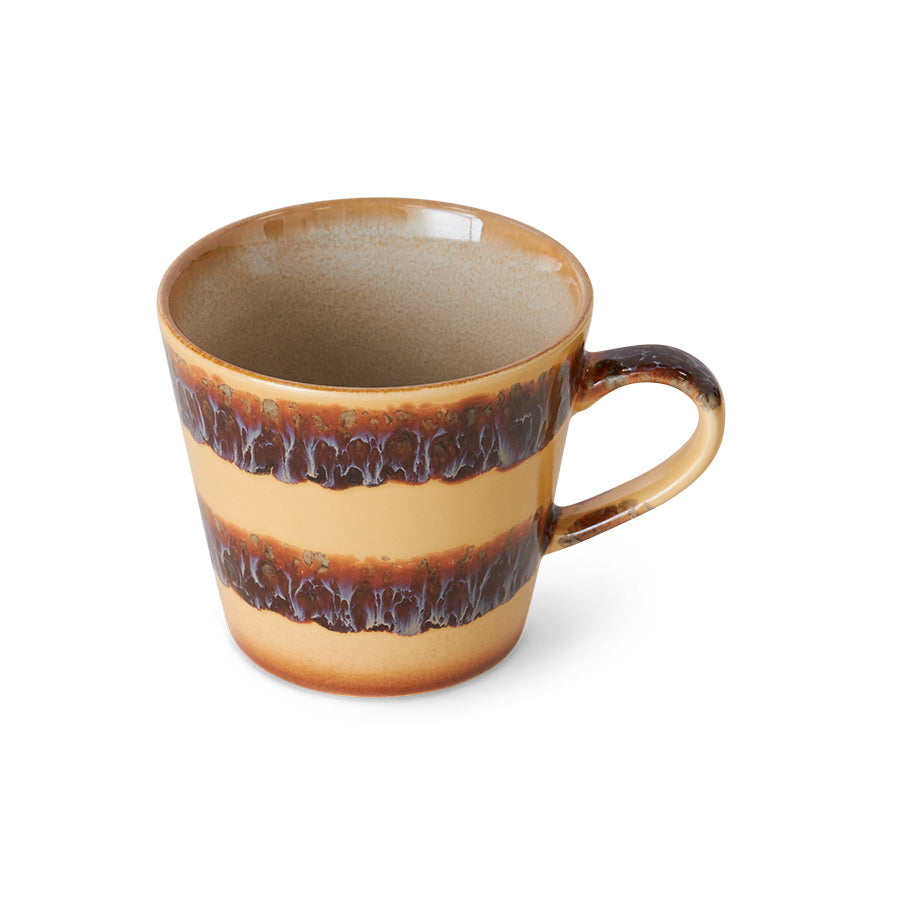 HKLiving Cappuccino Tasse HKliving "70s Cliffs" | Blau/Beige, Keramik, Retro, Handgefertigt