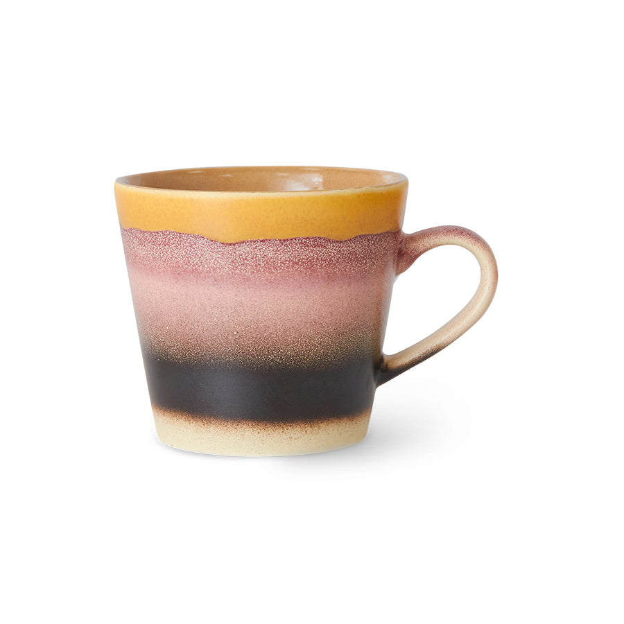 HKLiving Cappuccino Tasse HKliving "70s Sunset" | Orange, Keramik, Retro