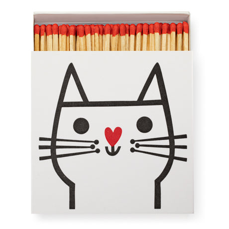 Archivist Lange Streichhölzer „Cat by Jane Foster“ von Archivist | 100 Stück in Square Matchbox