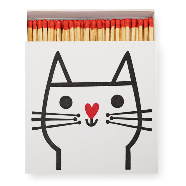 Archivist Lange Streichhölzer „Cat by Jane Foster“ von Archivist | 100 Stück in Square Matchbox