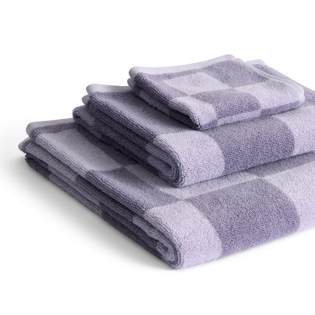 HAY Badetuch „Check Lavender 70×136 cm“ | Groß & gemustert | HAY