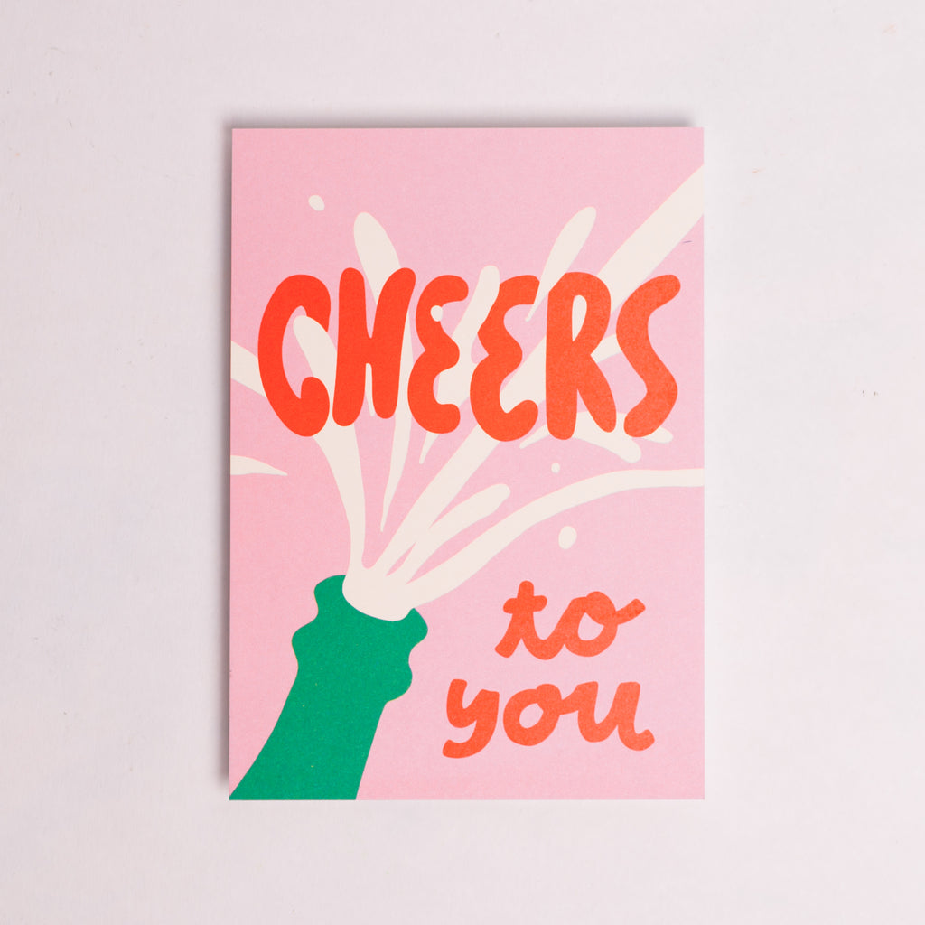 Edition SCHEE Postkarte Edition SCHEE "Cheers to You" | Bunte DIN A6 Karte