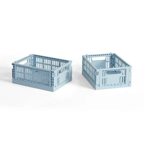 HAY Faltbox „Colour Crate Mini Soft Blue“ (2 Stk.) | Ruhig & kompakt | HAY