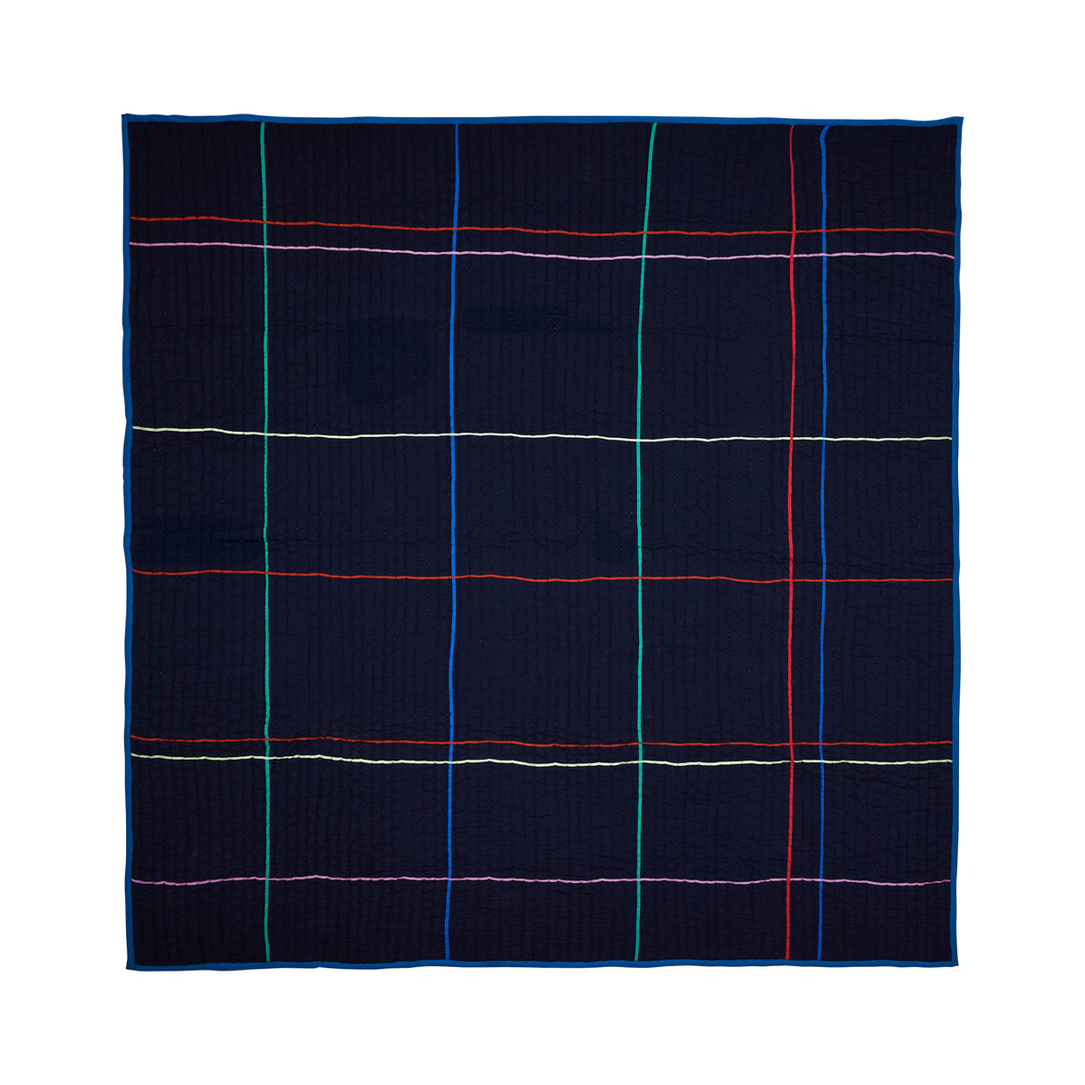Hübsch Tagesdecke „Sen Dark Blue“ | 260 × 260 cm | Hübsch
