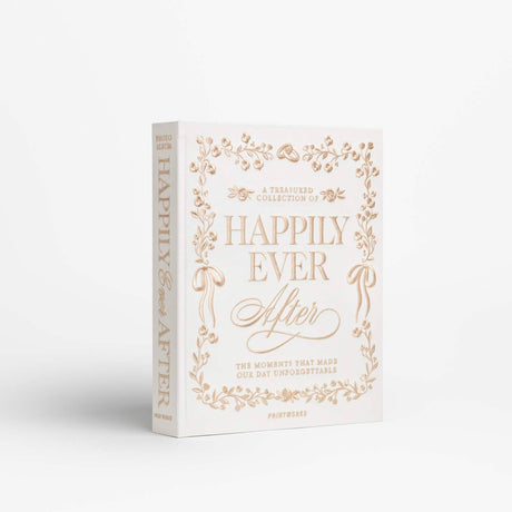 PRINTWORKS Fotoalbum “Embroided Happily Ever After” | Besticktes Hochzeitsalbum | PRINTWORKS