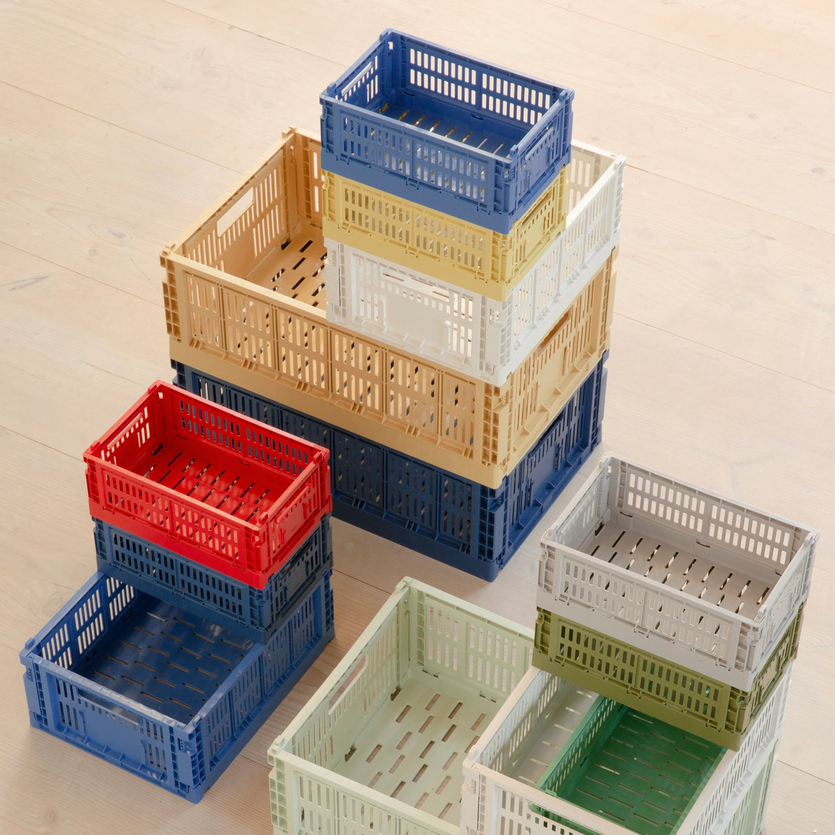 HAY Faltbox „Colour Crate Mini Red“ | 2er-Set mit Statement | HAY