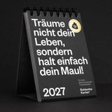 Tischkalender „Demotivierender Tischkalender 2027“ | 52 Wochen | Schlechte Karten