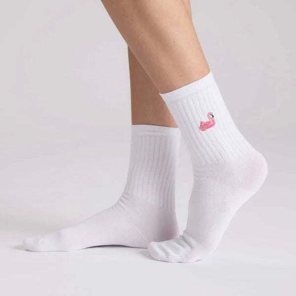 NO BAD DAYS CLUB Socken “Floating Flamingo” | Sommerliche Statement Socken | NO BAD DAYS CLUB