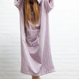 BONGUSTA Poncho „Naram Lilac & Neon Yellow L/XL“ | Auffällig & weich | BONGUSTA