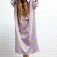 BONGUSTA Poncho „Naram Lilac & Neon Yellow L/XL“ | Auffällig & weich | BONGUSTA