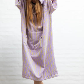 BONGUSTA Poncho „Naram Lilac & Neon Yellow L/XL“ | Auffällig & weich | BONGUSTA