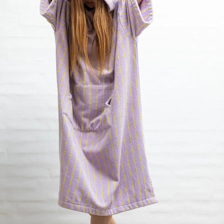 BONGUSTA Poncho „Naram Lilac & Neon Yellow L/XL“ | Auffällig & weich | BONGUSTA