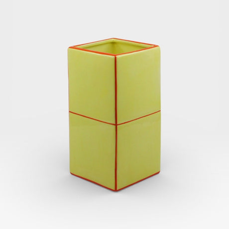 Table Machine Vase “Double Tile” Yellow & Orange | Modernes Statement | Table Machine