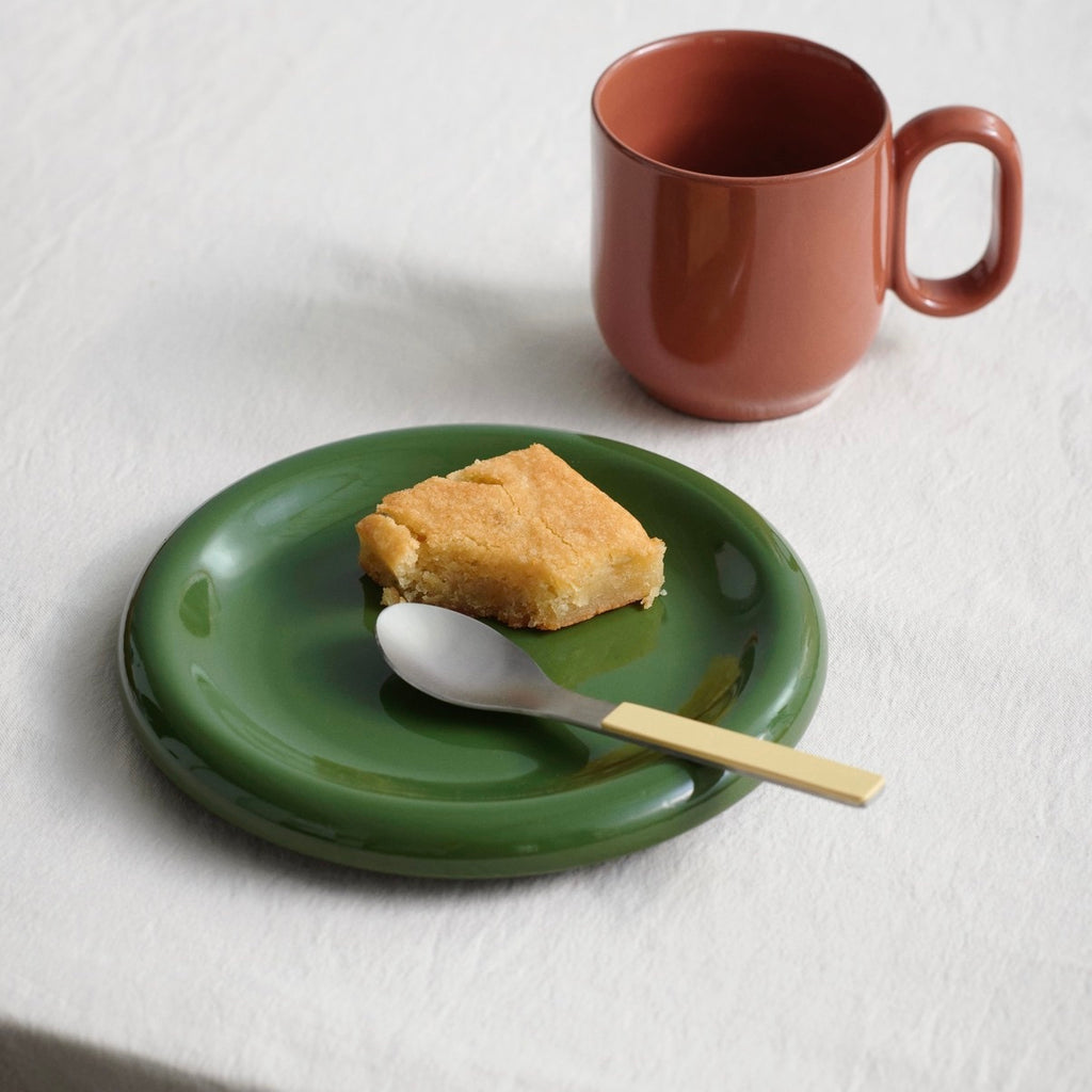HAY Teller „Barro Plate Green 18 cm“ | 2er-Set für kleine Gänge | HAY