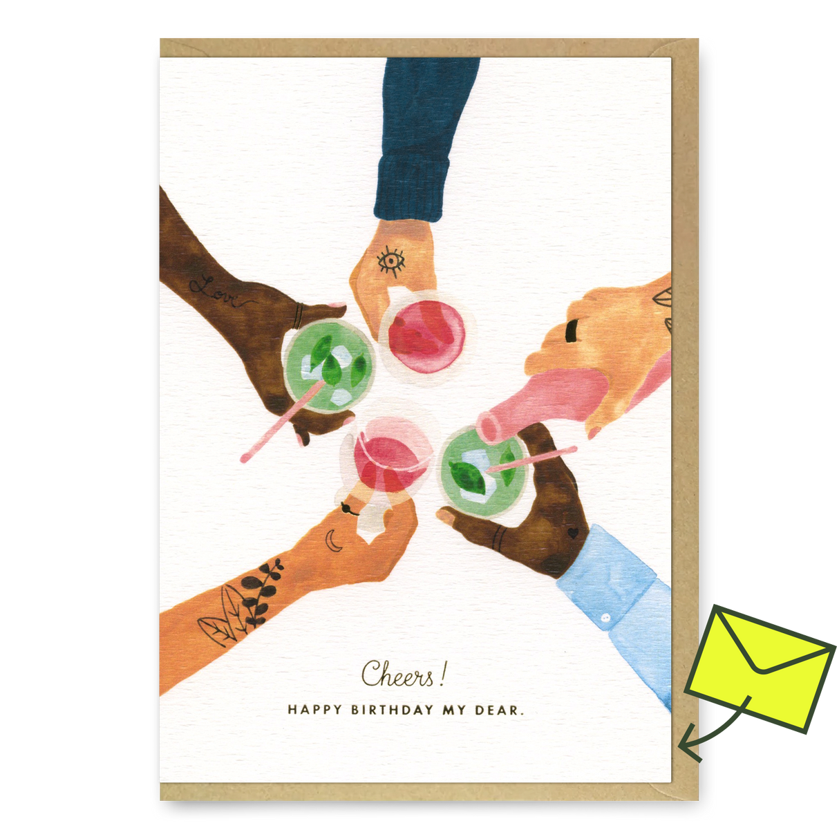 ALL THE WAYS TO SAY Grußkarte "Cheers" | Klappkarte zum Geburtstag | ALL THE WAYS TO SAY