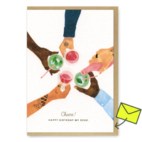 ALL THE WAYS TO SAY Grußkarte "Cheers" | Klappkarte zum Geburtstag | ALL THE WAYS TO SAY